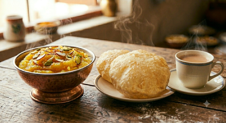 Halwa Puri by HomeKitchen